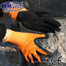 NMSAFETY guantes de jardín de látex espuma de trabajo 13 de seguridad / guantes de trabajo de látex de espuma